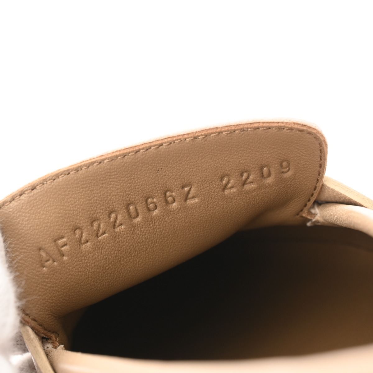 エルメス モカシン パリ 36.5(23.5cm) ベージュ/シルバー金具 カーフ