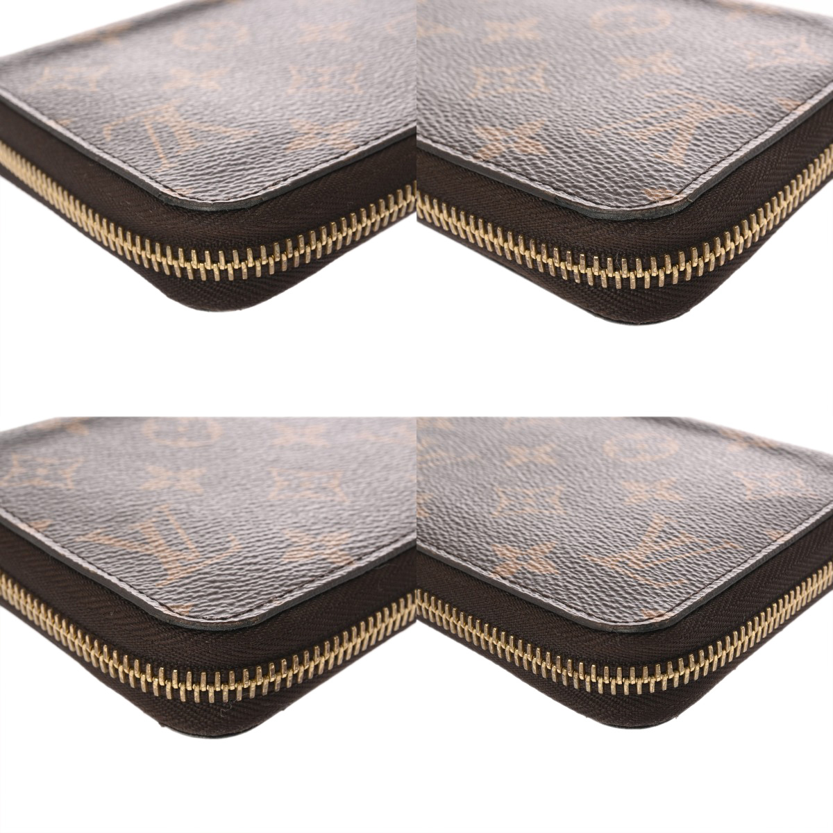 ルイ ヴィトン モノグラム ジッピーウォレット ブラウン/フューシャ