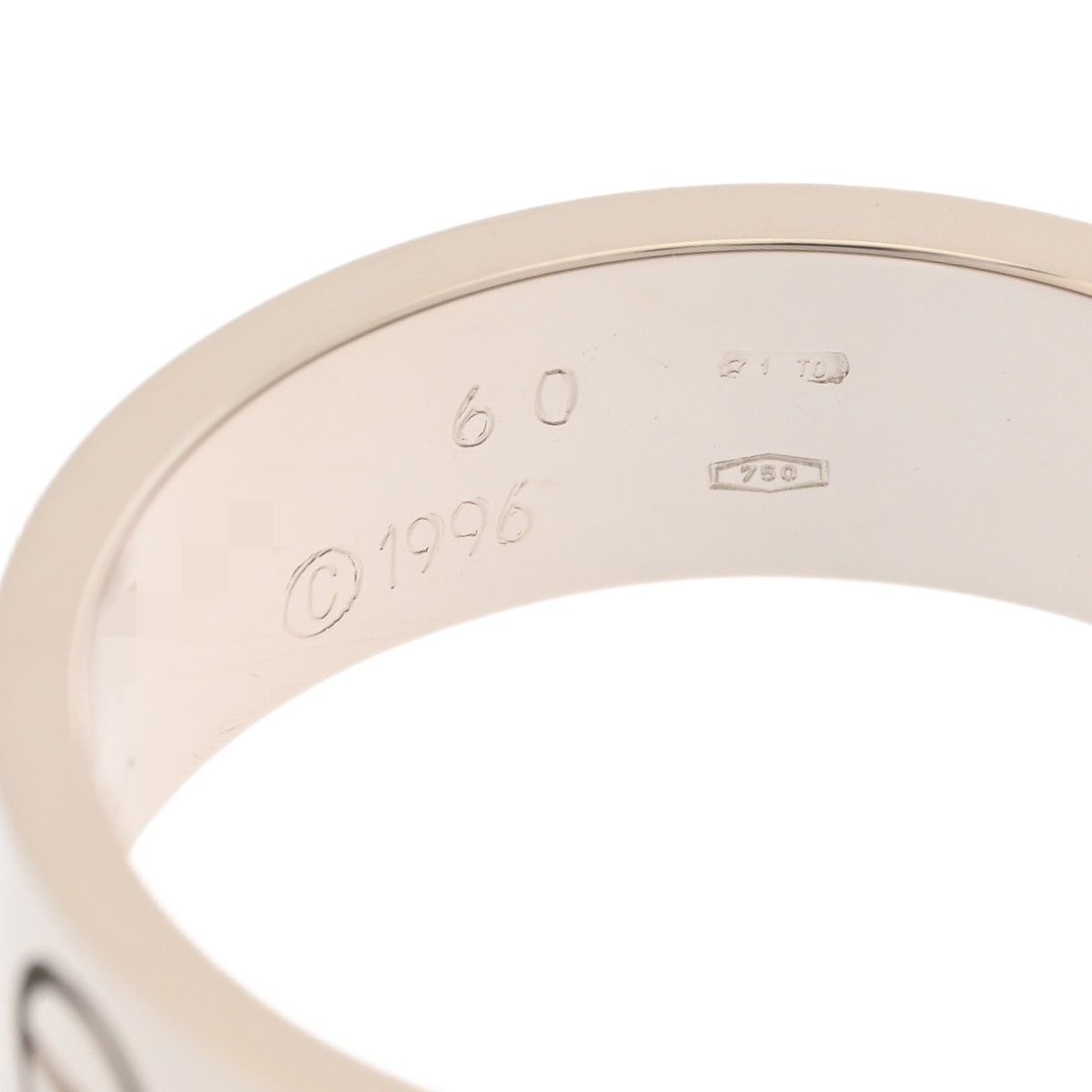 Cartier LOVEリング K18ホワイトゴールド サイズ60 本体のみ カルティエ ラブリング #60 シルバー K18ホワイトゴールド WG ユニ