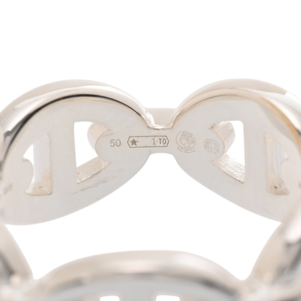エルメス シェーヌダンクル リング PM #50 シルバー シルバー925