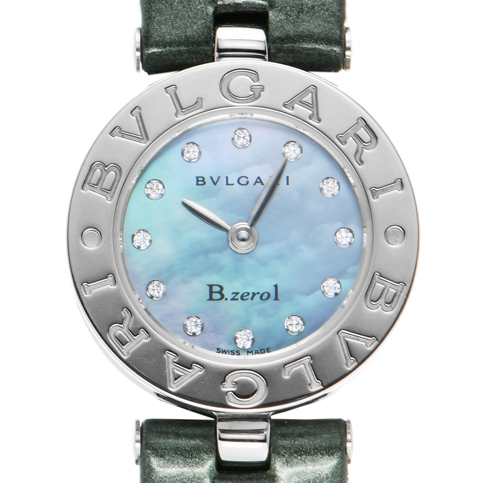 ブルガリ / BVLGARI ビーゼロワン / B-ZERO1 BZ22S ブルーシェル/ダイヤモンド レディース 時計 【中古