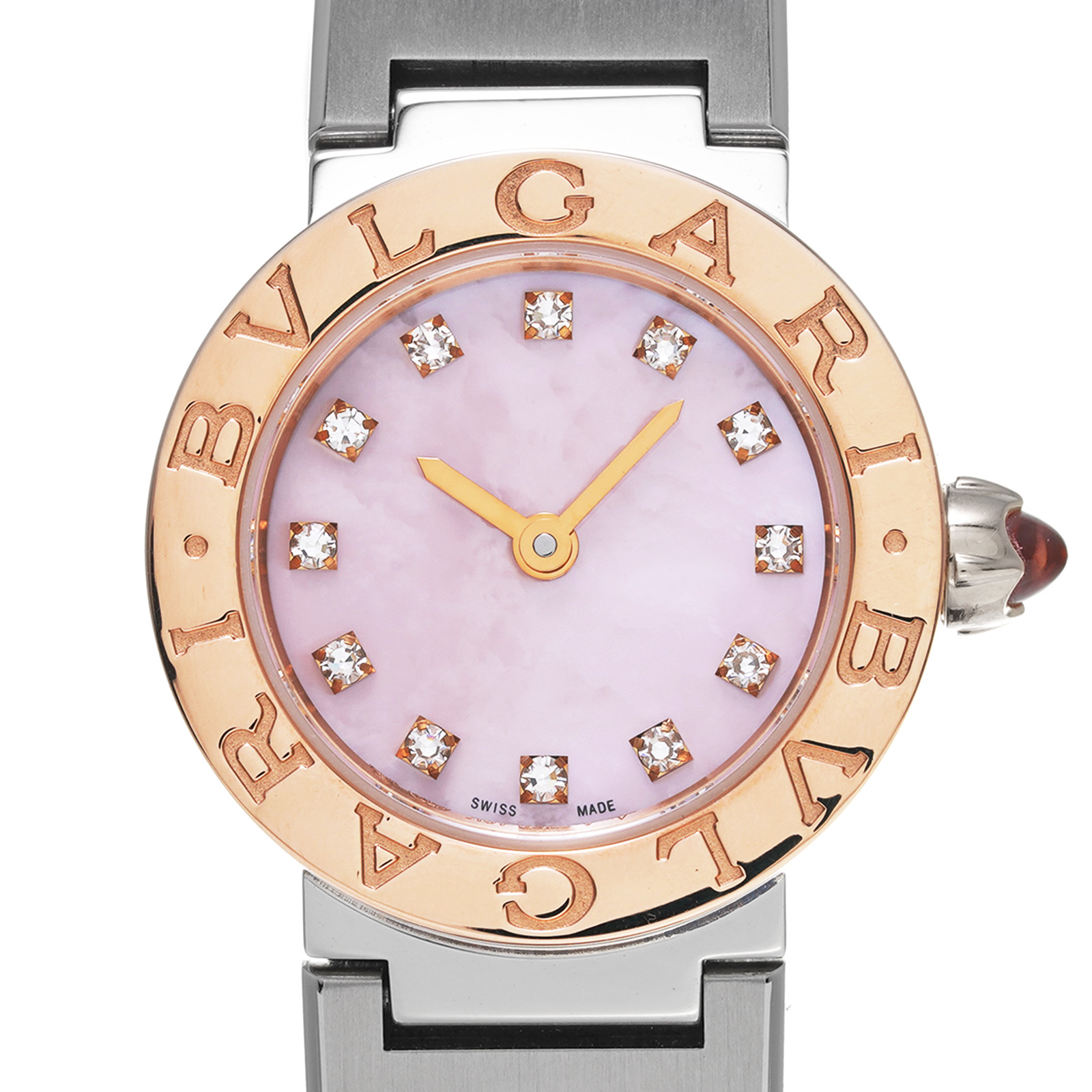 ブルガリ / BVLGARI ブルガリブルガリ BBP23SG ピンクシェル/ダイヤモンド レディース 時計 【中古】【wristwatch】