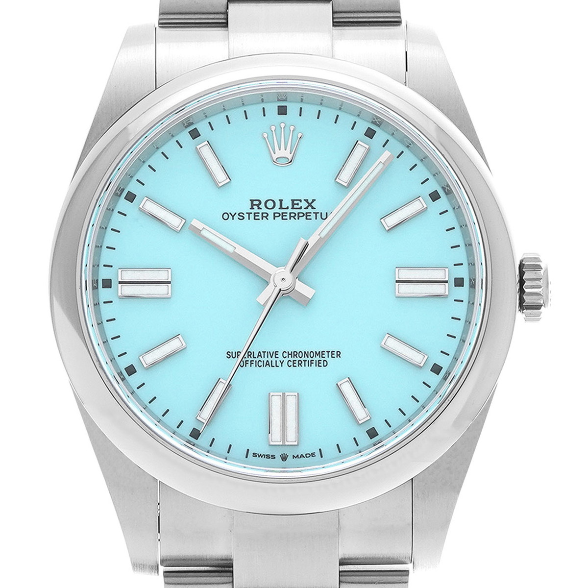ロレックス / ROLEX オイスターパーペチュアル 41 124300 ターコイズブルー メンズ 時計 【中古】【wristwatch】