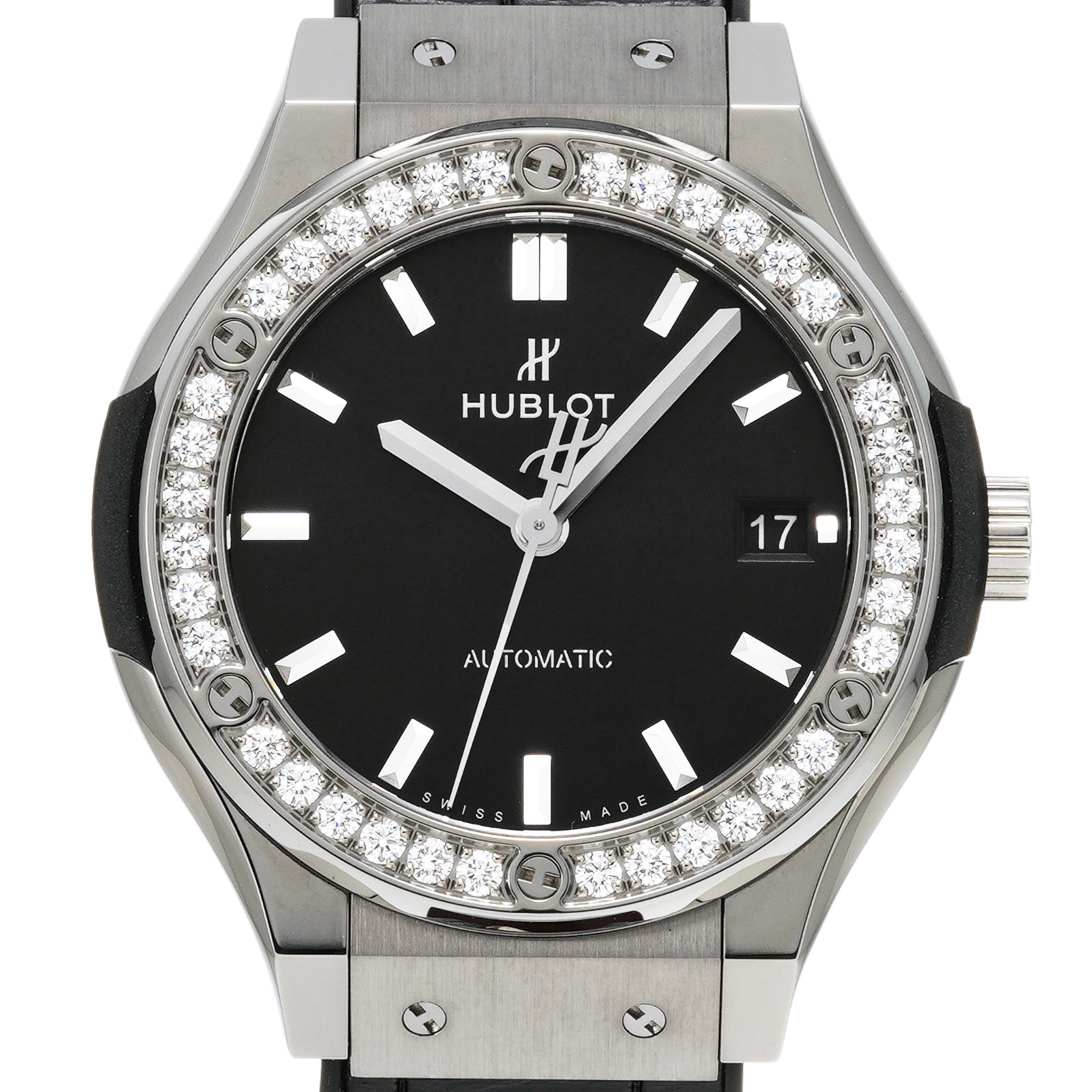 ウブロ HUBLOT クラシックフュージョン　チタニウムダイヤモンド 565.NX.1470.RX1204 チタン/ラバー メンズ 腕時計