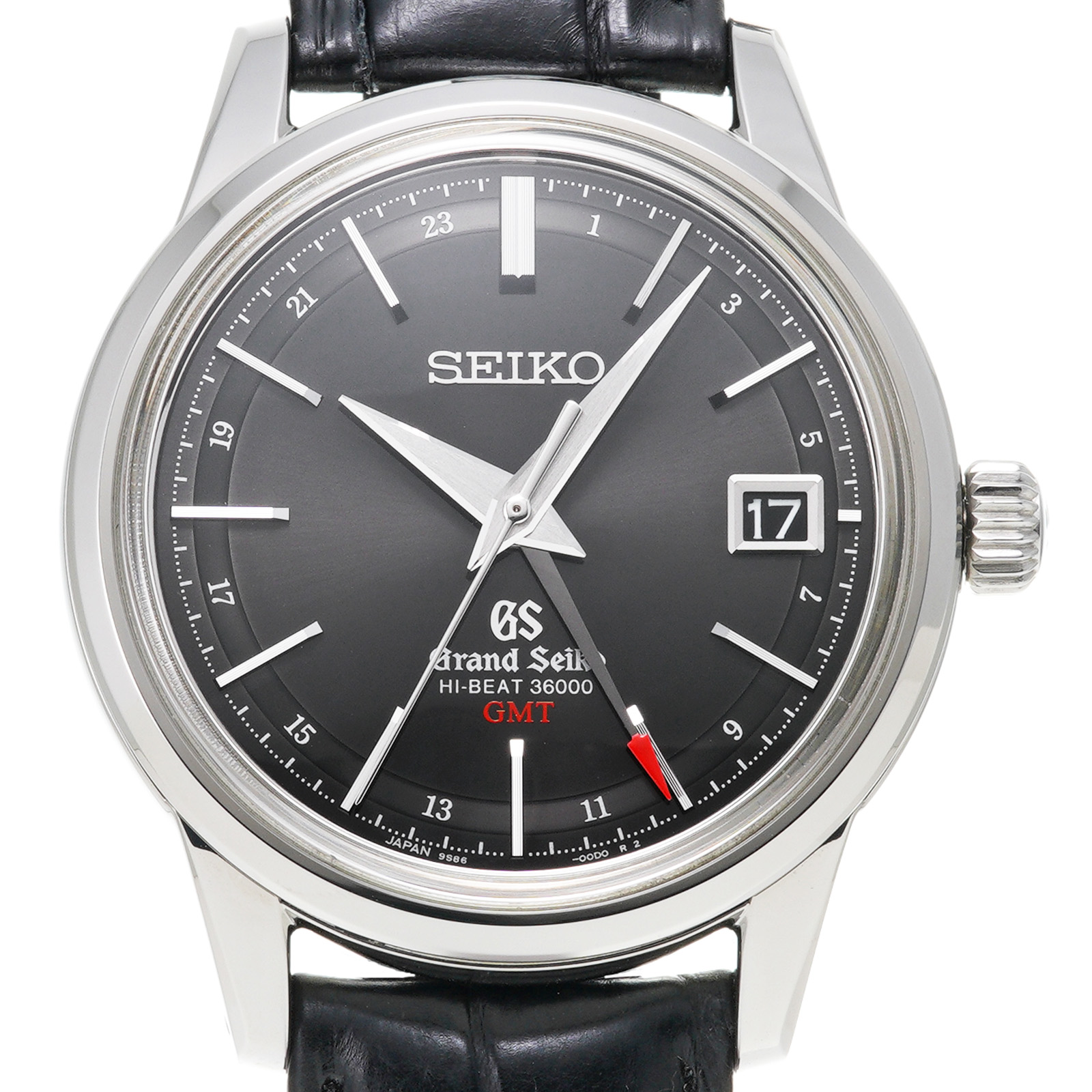 メカニカル ハイビート36000 GMT SBGJ019 ブラック グランドセイコー Grand Seiko メンズ 【中古】