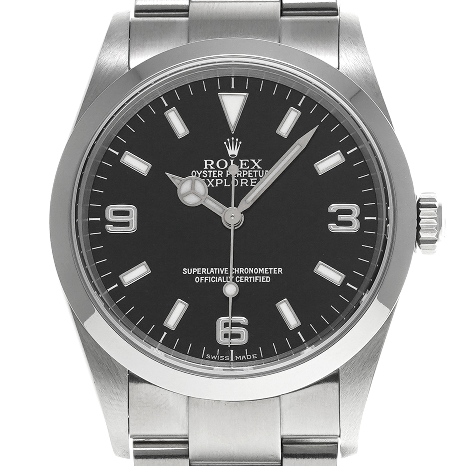 ロレックス ROLEX 114270 F番(2003年頃製造) ブラック メンズ 腕時計