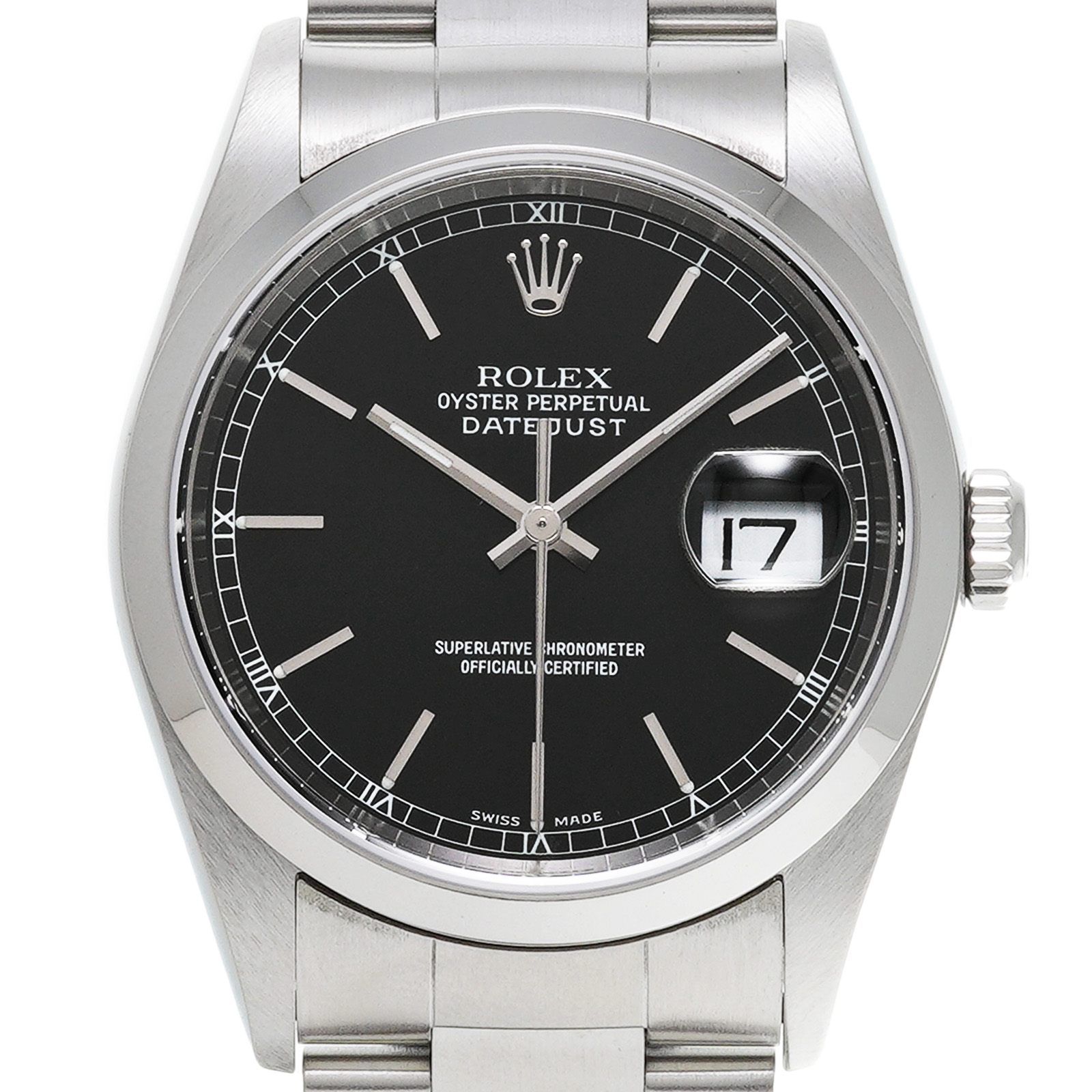ロレックス ROLEX 16200 Y番(2002年頃製造) ブラック メンズ 腕時計