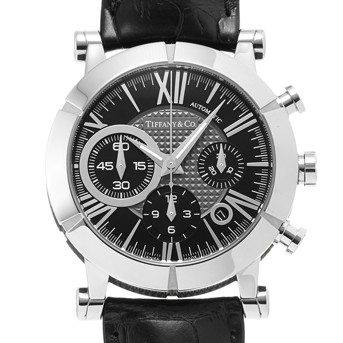 ティファニー アトラス ジェント クロノグラフ Z1000.82.12A10A71A ブラック/グレー メンズ 時計 【中古】【wristwatch】