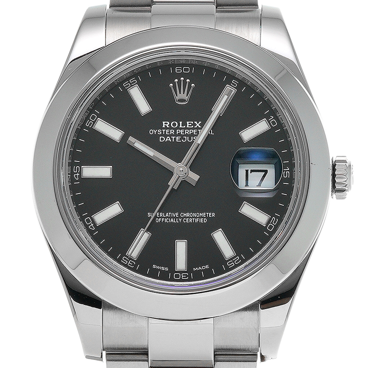 ロレックス / ROLEX デイトジャストII 116300 ブラック メンズ 時計 【中古】【wristwatch】