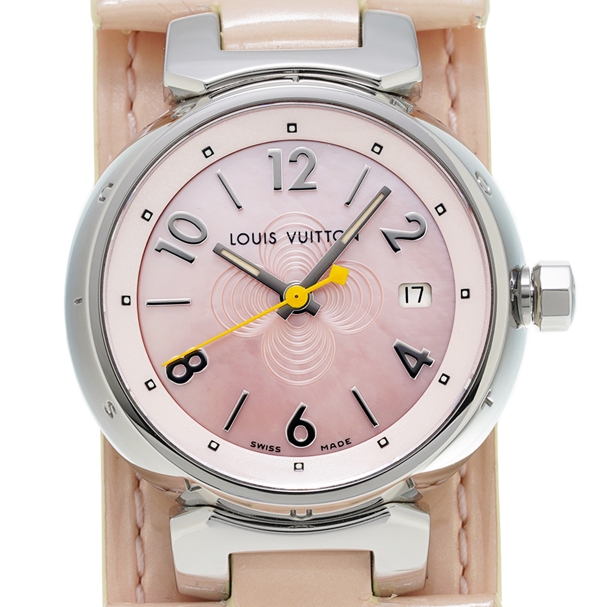 VUITTONのヴェルニ、時計、タンブール Q12160購入日シリアル番号も記入済み