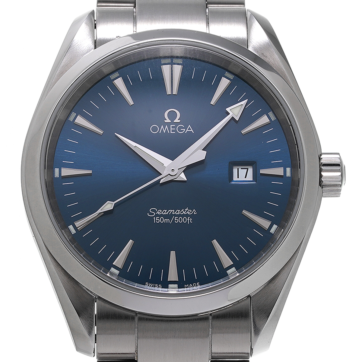 オメガ / OMEGA シーマスター アクアテラ クォーツ 2517.80 ブルー メンズ 時計 【中古】【wristwatch】