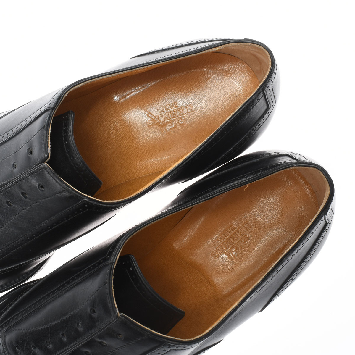 エルメス ローファー リシュリュー #43 ブラック カーフ メンズ 靴
