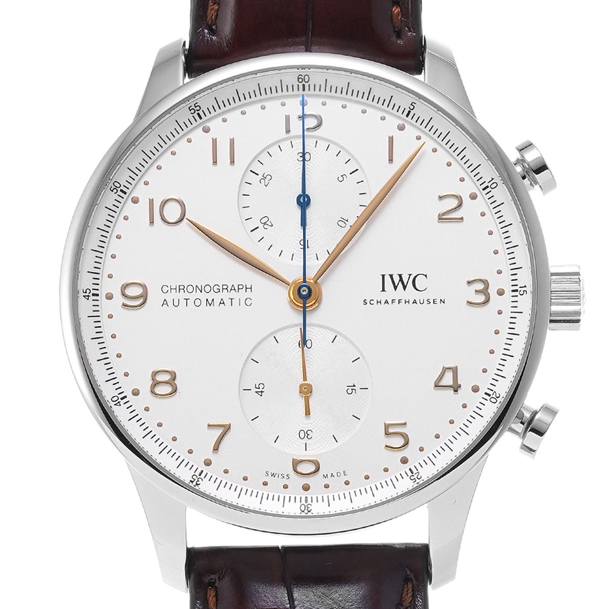 IWC メンズ腕時計 ポルトギーゼ クロノグラフ IW371604 シルバー文字盤 自動巻き