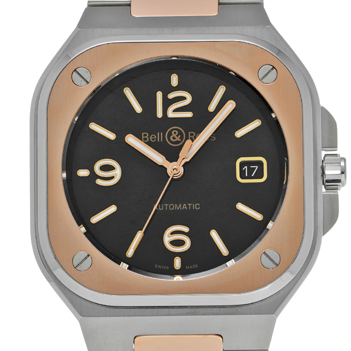 ベル＆ロス / Bell & Ross BR 05 ブラックスチール&ゴールド BR05A-BL-STPG/SSG ブラック メンズ 時計  【中古】【wristwatch】