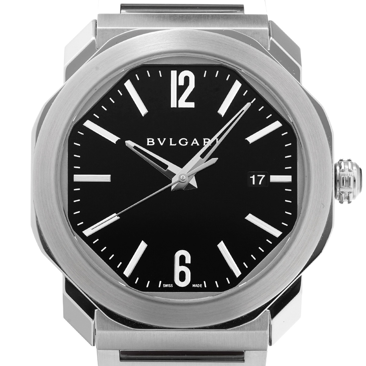 ブルガリ BVLGARI OC41S ブラック メンズ 腕時計僅かな小傷が見受け