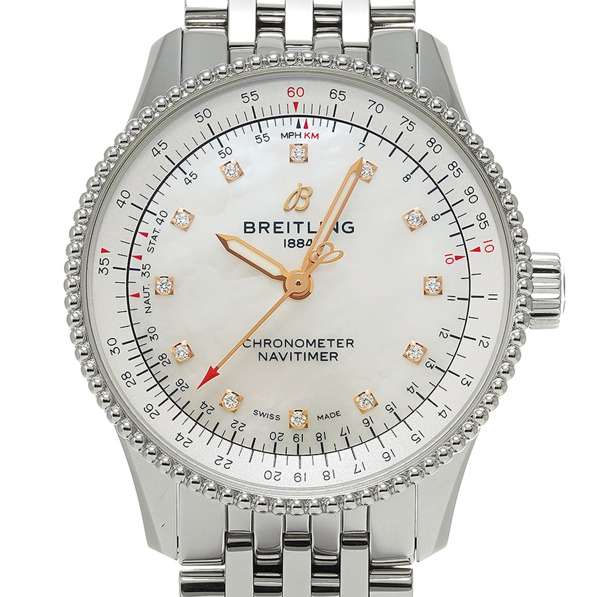 ブライトリング BREITLING A17395211A1A1 ホワイトシェル /ダイヤモンド ユニセックス 腕時計