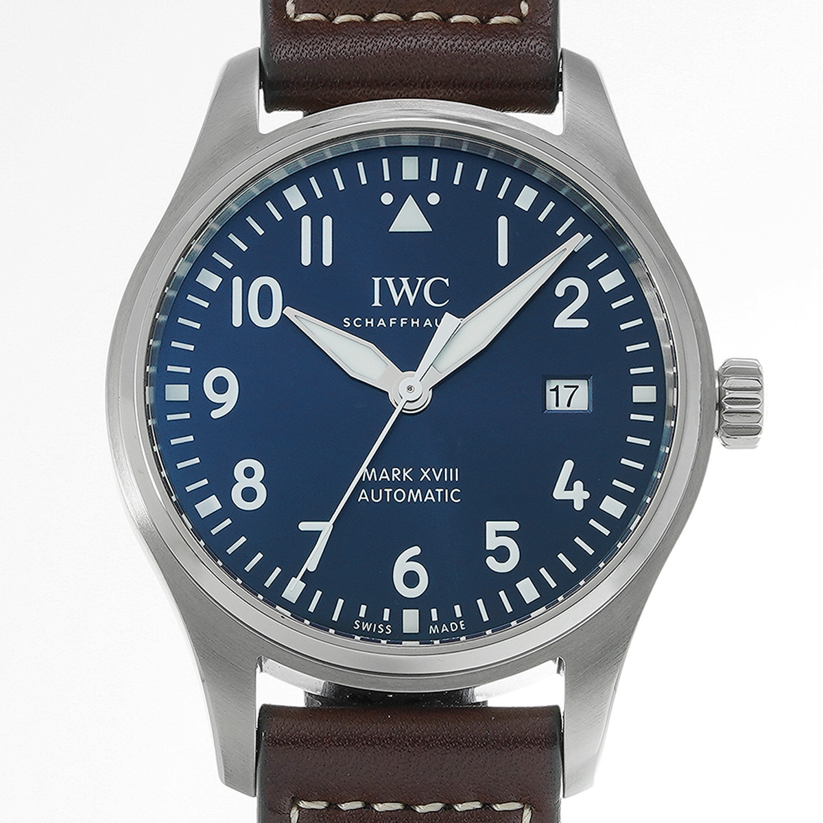 IWC パイロットウォッチ マーク XVIII プティ・プランス IW327010 ブルー メンズ 時計 【中古】【wristwatch】
