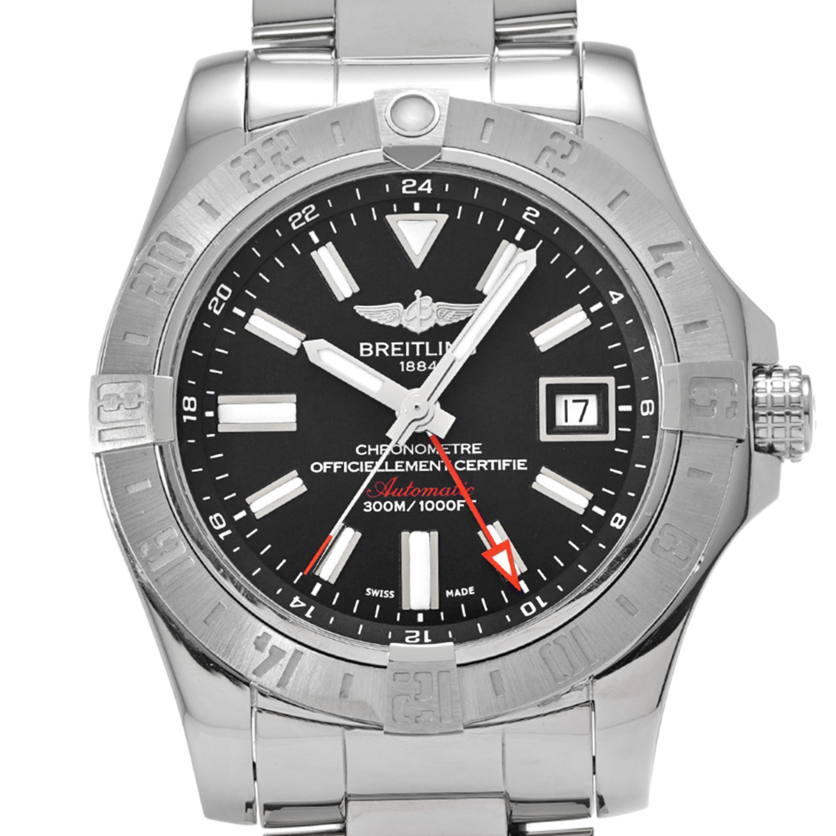 ブライトリング / BREITLING アベンジャーII GMT A3239011/BC35 ブラック メンズ 時計 【中古】【wristwatch】