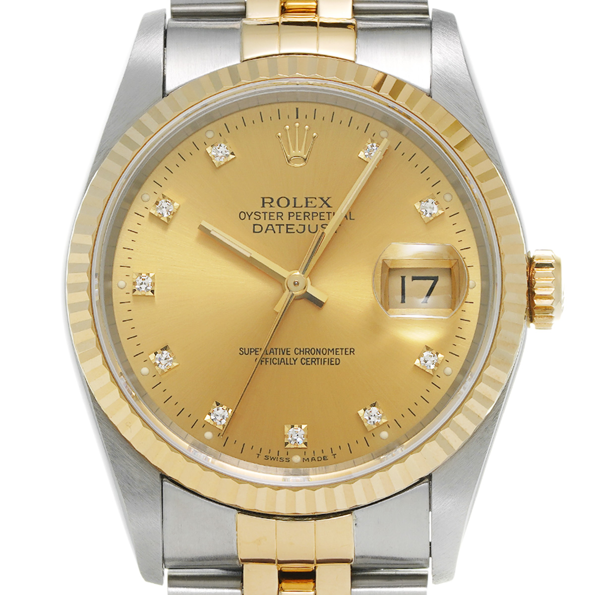 ロレックス ROLEX 16233G X番(1993年頃製造) シャンパン /ダイヤモンド メンズ 腕時計