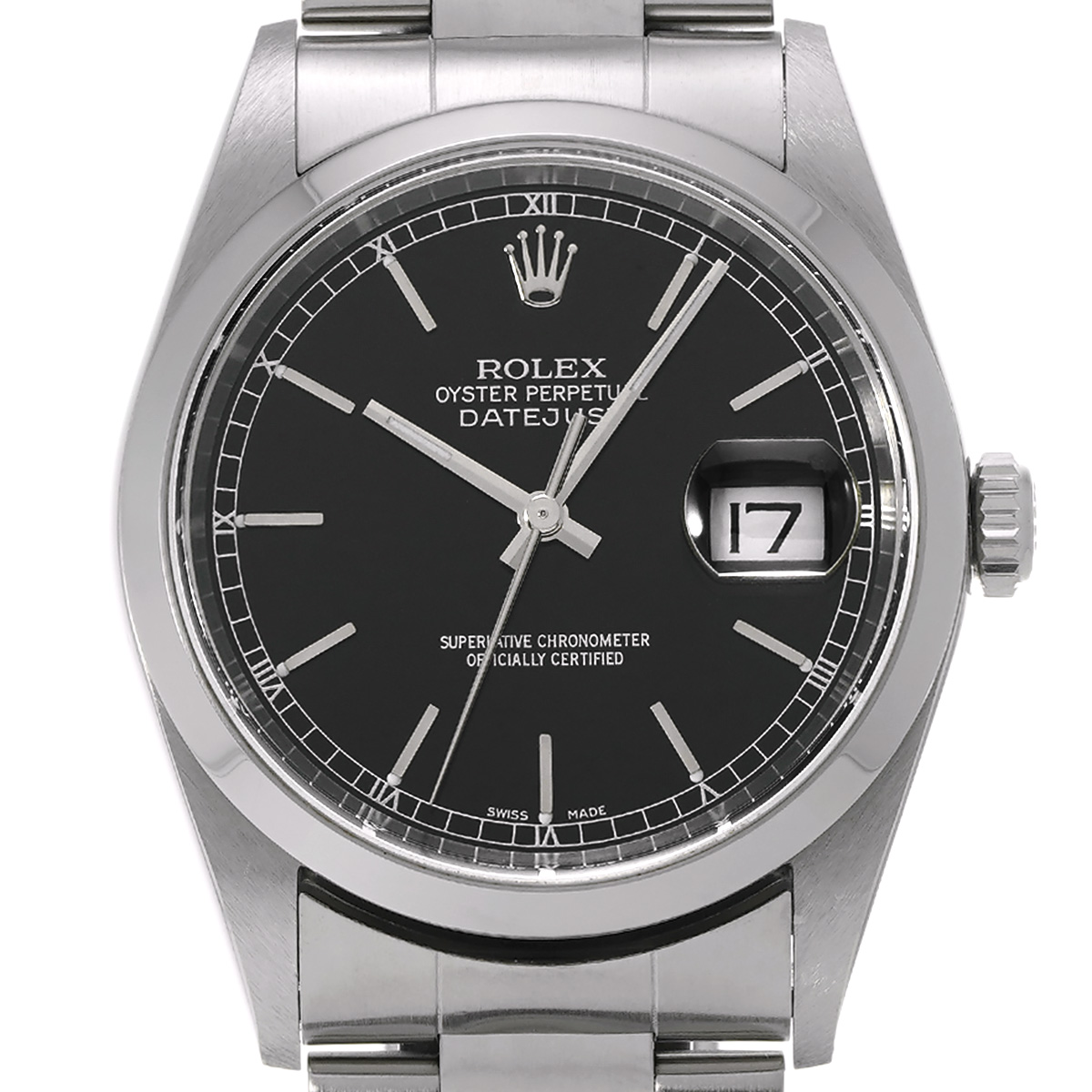 ロレックス ROLEX 16200 P番(2000年頃製造) ブラック メンズ 腕時計