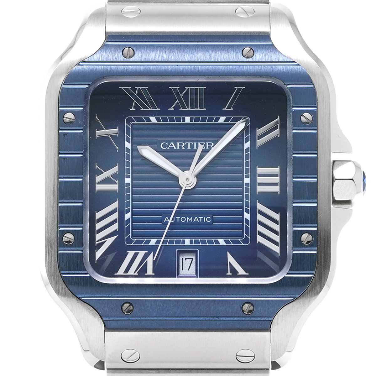 カルティエ サントス ドゥ カルティエ LM WSSA0048 ブルー メンズ 時計 【中古】【wristwatch】