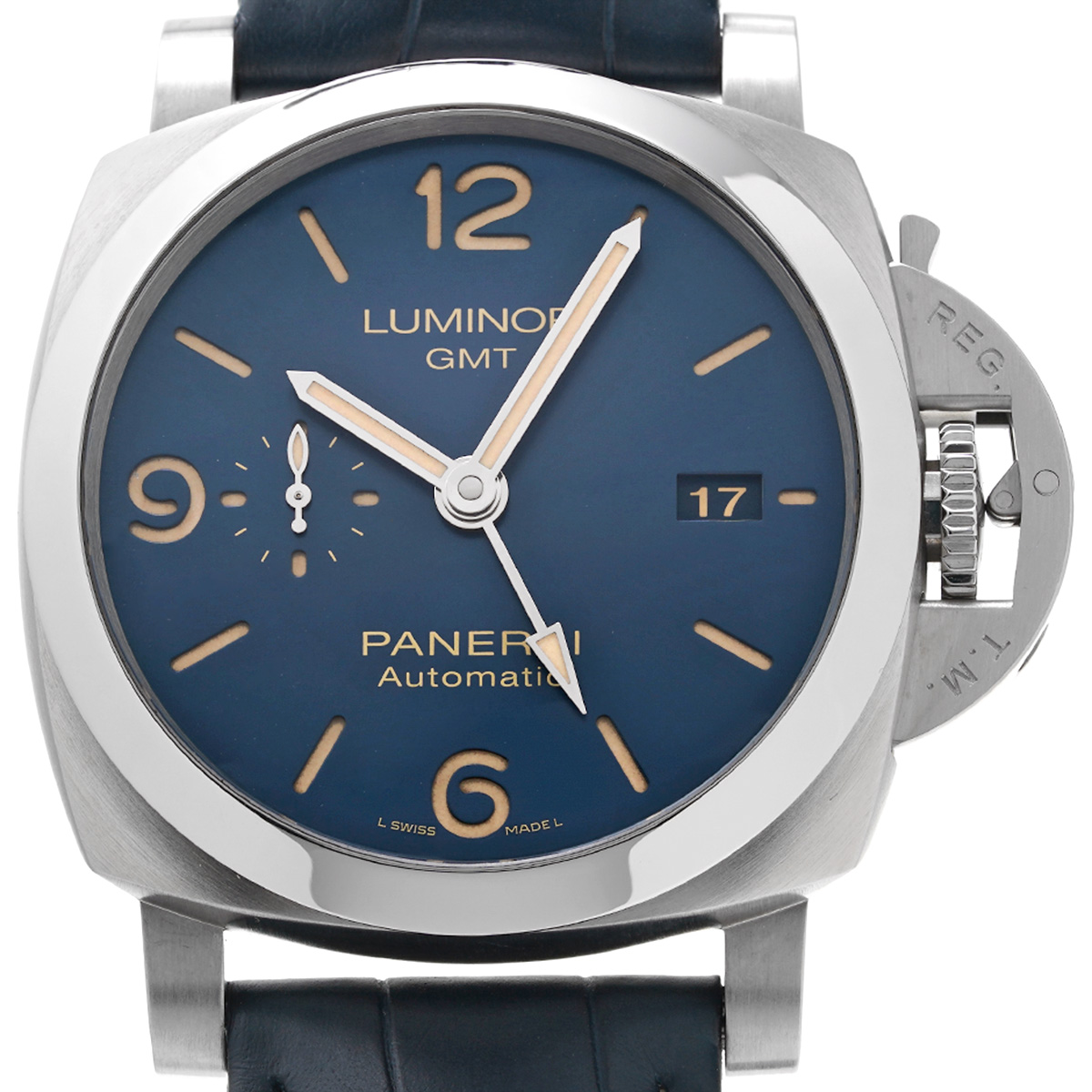パネライ ルミノール GMT PAM01033 ブルー メンズ 時計 【中古】【wristwatch】