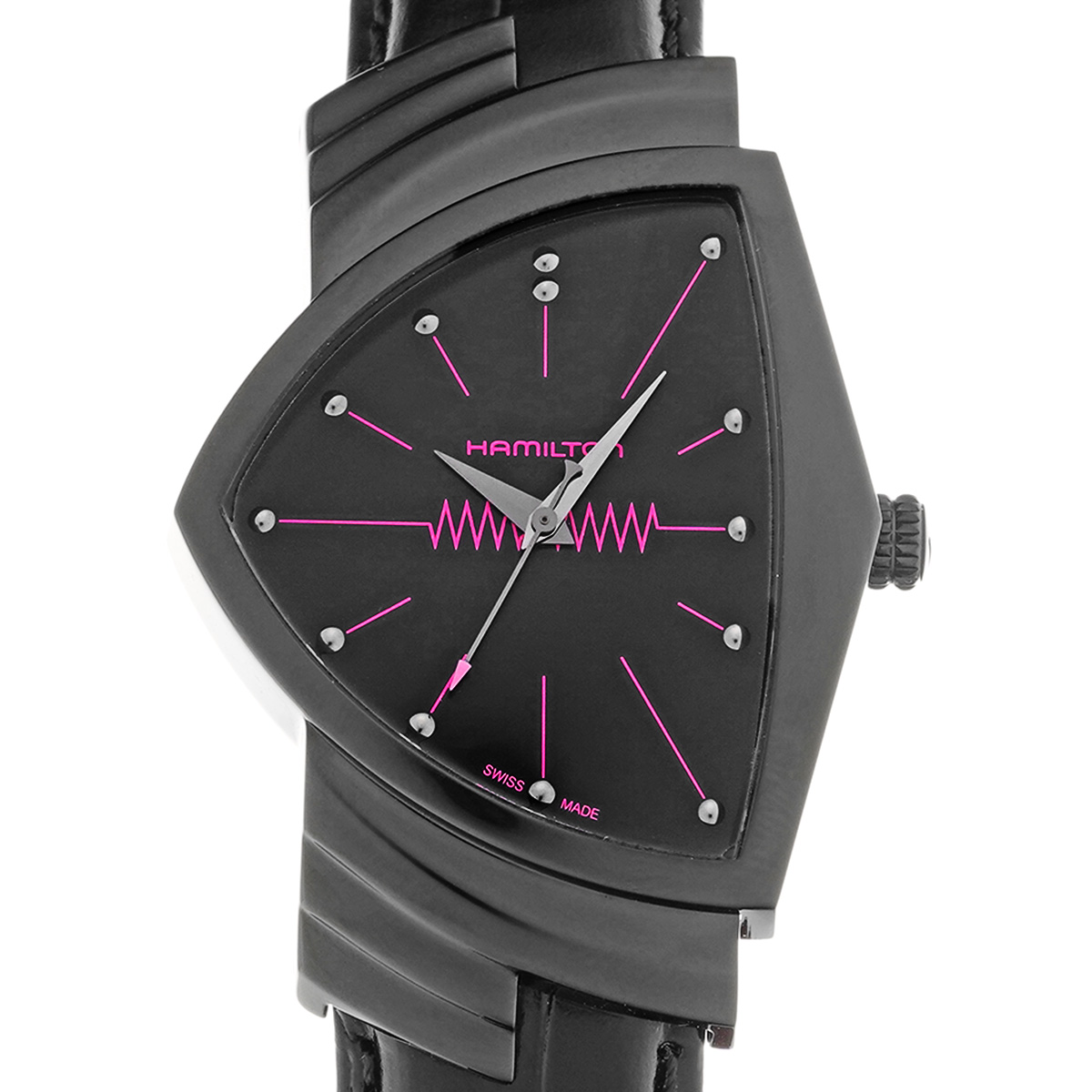ハミルトン ベンチュラ ポギーザマン クォーツ H89421731 ブラック メンズ 時計 【中古】【wristwatch】