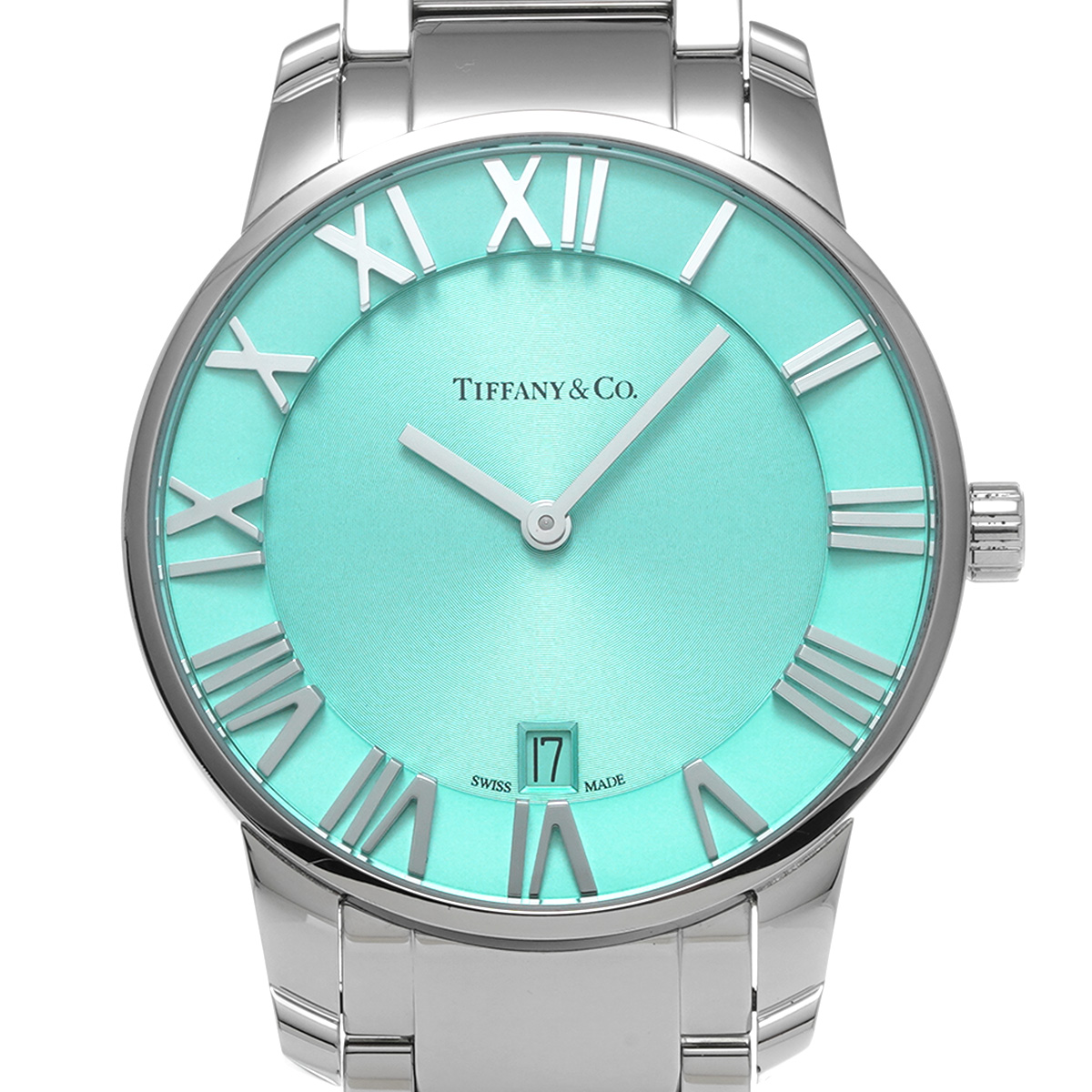 ティファニー アトラス 2ハンド 63452769 ティファニーブルー メンズ 時計 【中古】【wristwatch】