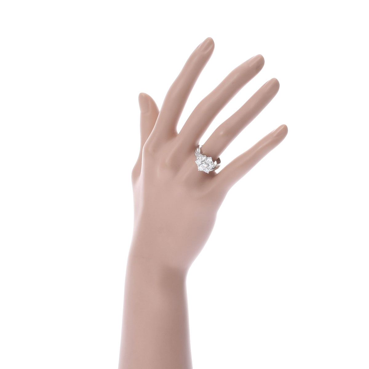 ノーブランド ダイヤリング シルバー Pt900プラチナ レディース  