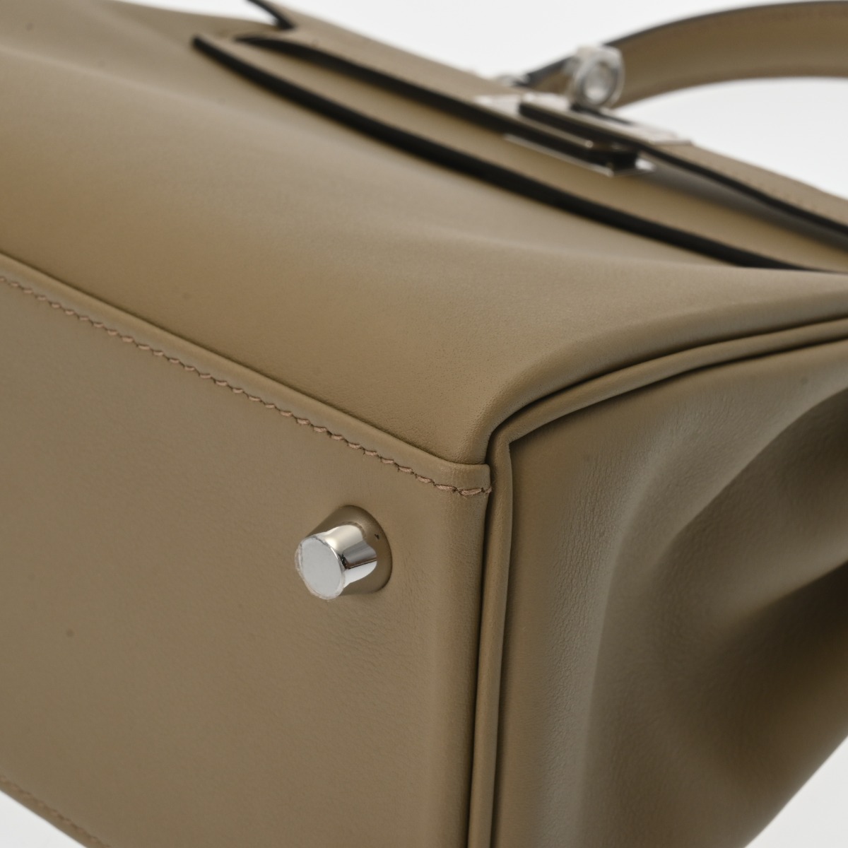 【残暑セール】(美品)ドリントンCV1 ハンドシェイプ　ケリーフィン付属 エルメス ケリー 25 内縫い 2WAY ベージュマルファ/グリペール