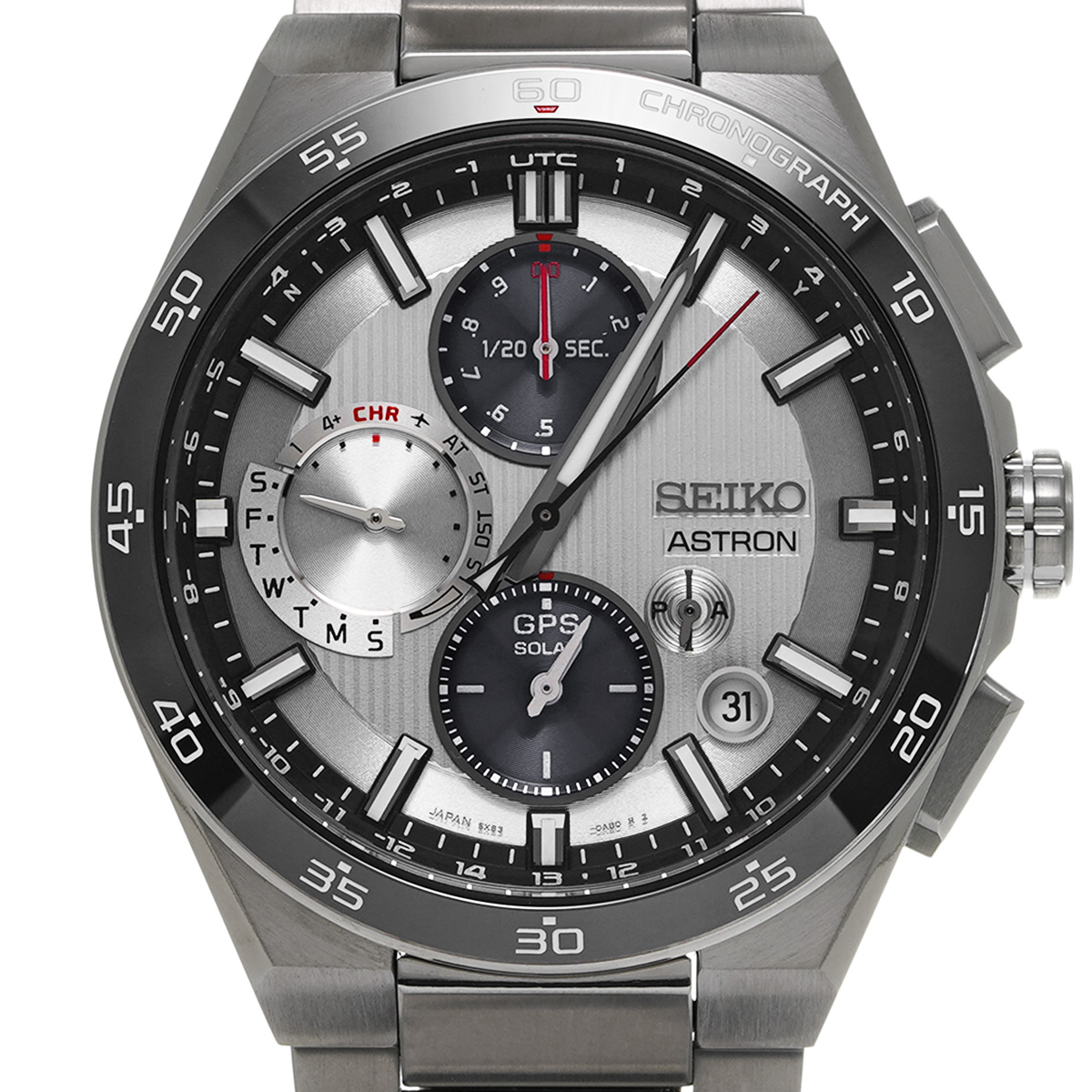 セイコー アストロン デュアルタイム クロノグラフ SBXC153 シルバー
