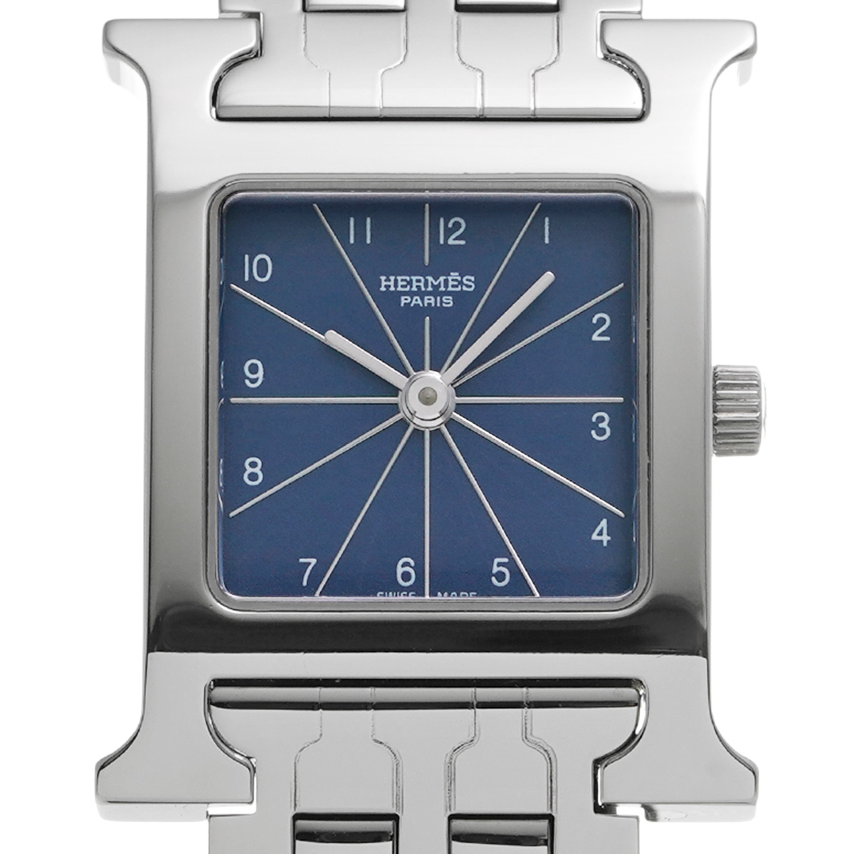 Hermès エルメス HH1.210 レディース 腕時計 稼働品 ブルー エルメス Hウォッチ HH1.210 ブルー/ダイヤモンド レディース