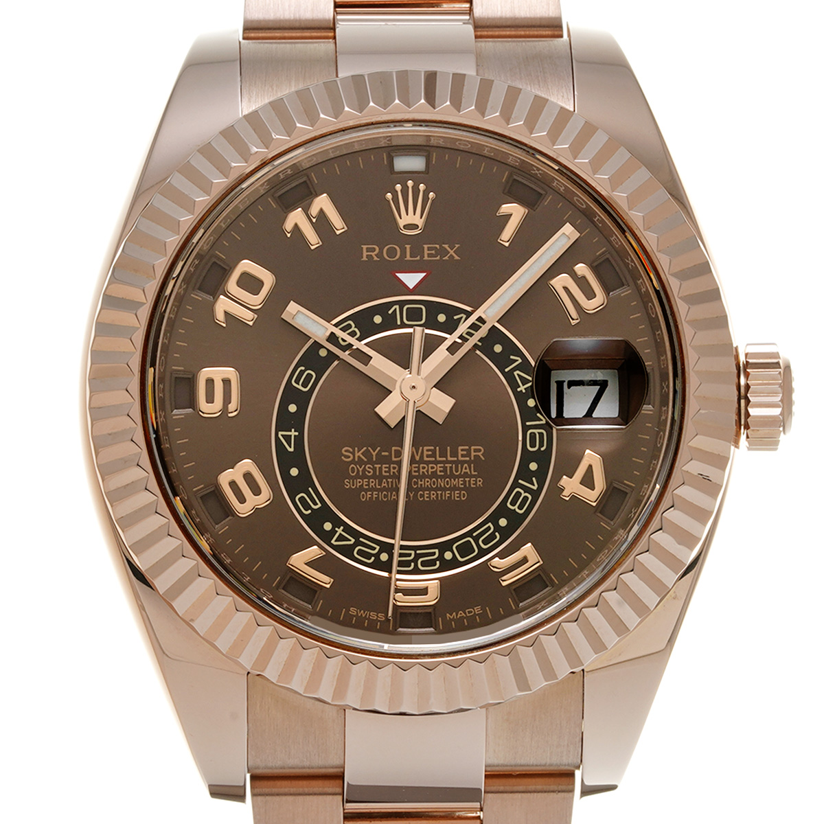ロレックス スカイドゥエラー 326935 チョコレートブラウン メンズ