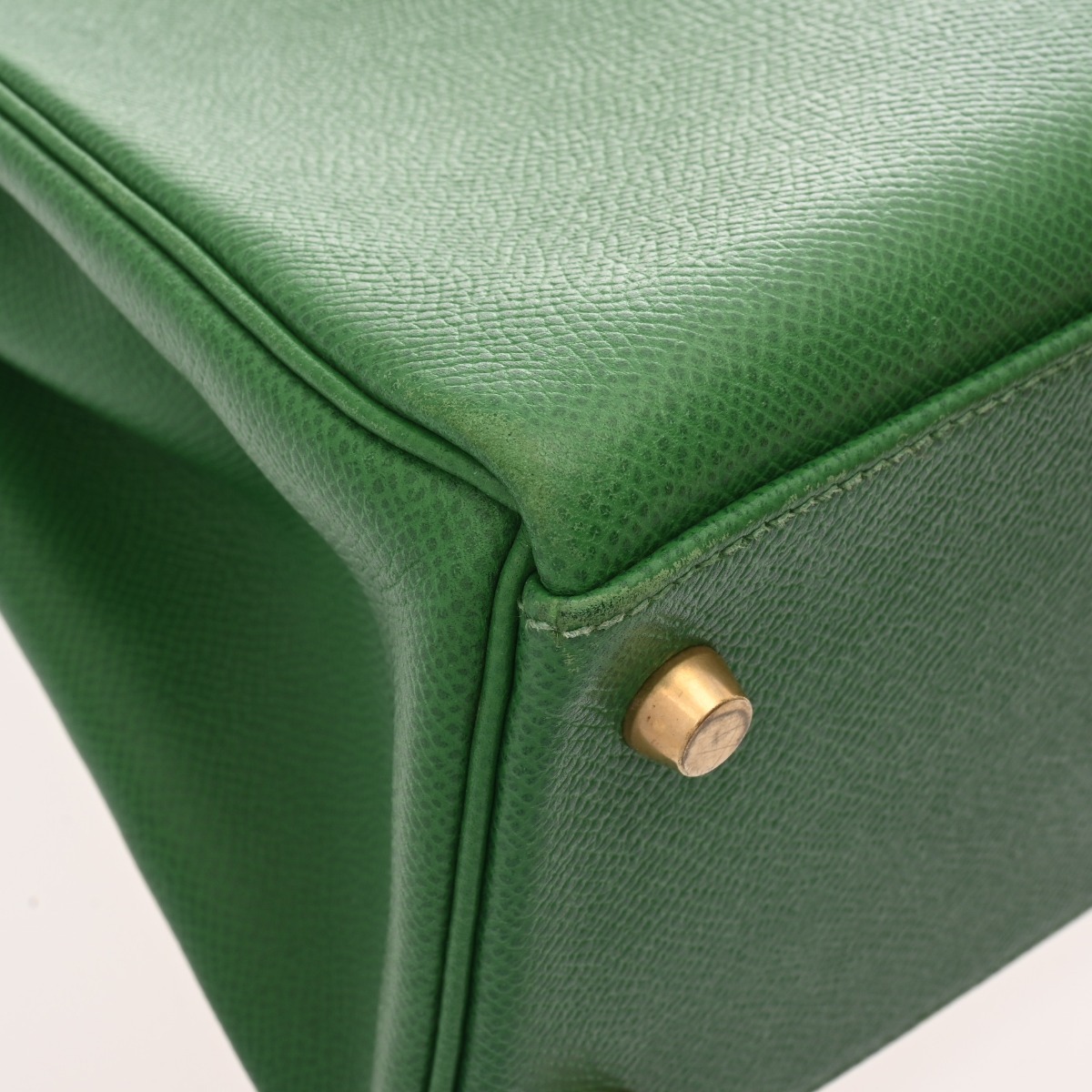 エルメス ケリー 32 内縫い 2WAY グリーン クシュベル ユニセックス
