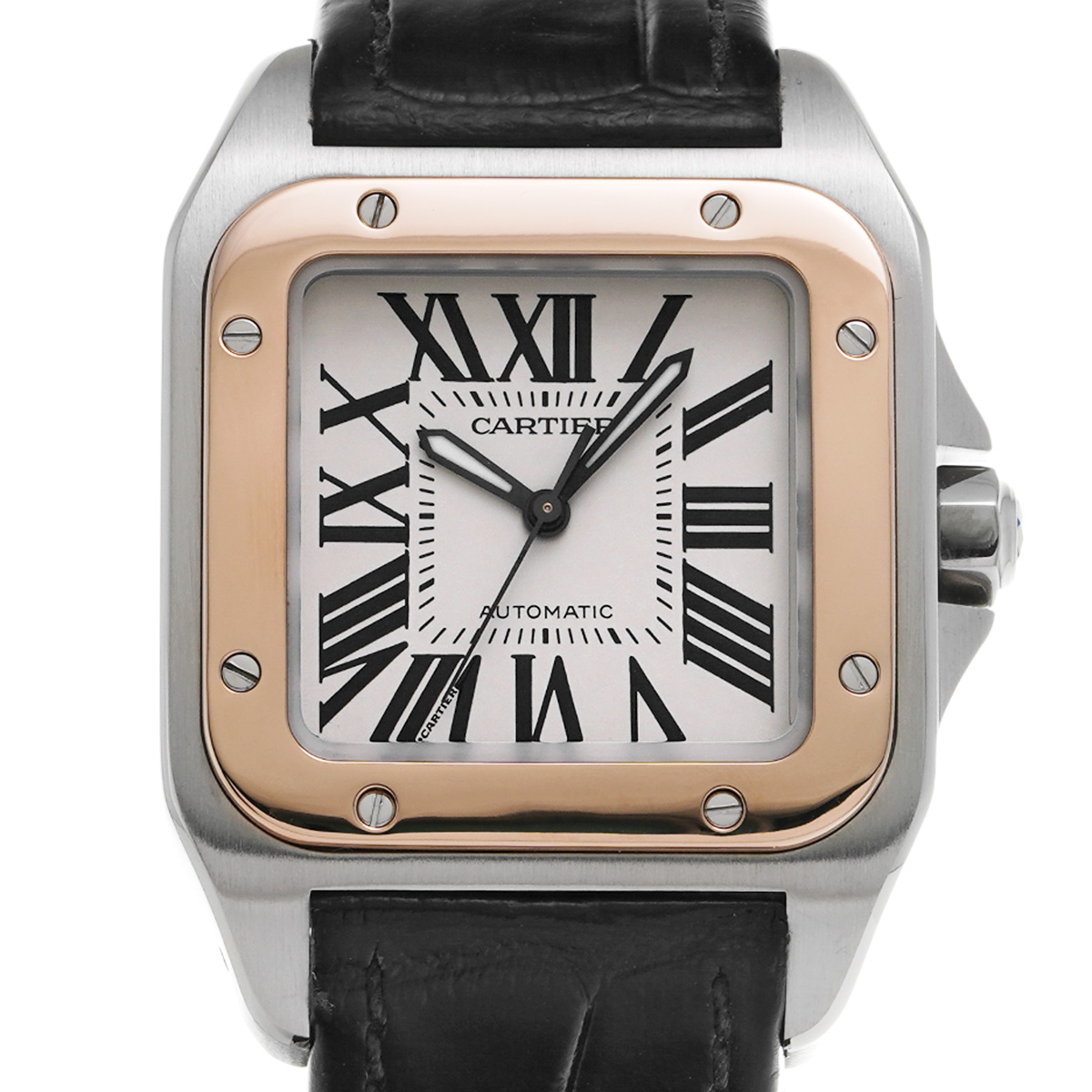 AIG　カルティエ CARTIER W20107X7 サントス100 MM W20107X7 シルバー カルティエ CARTIER ユニ