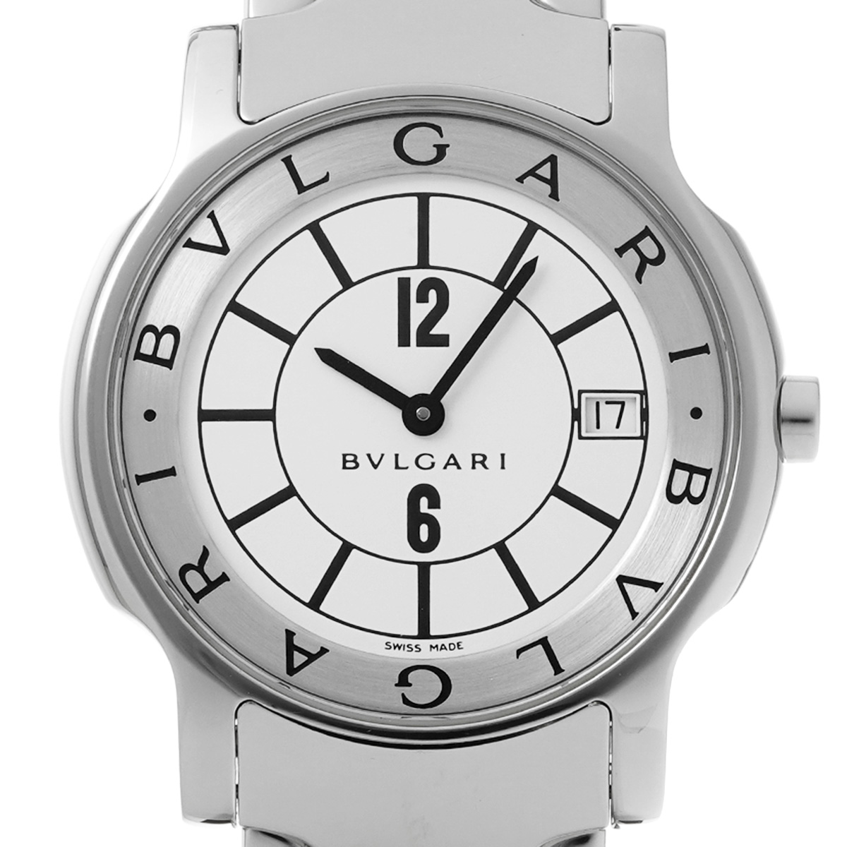 ブルガリ ソロテンポ ST35S ホワイト メンズ 時計 【中古