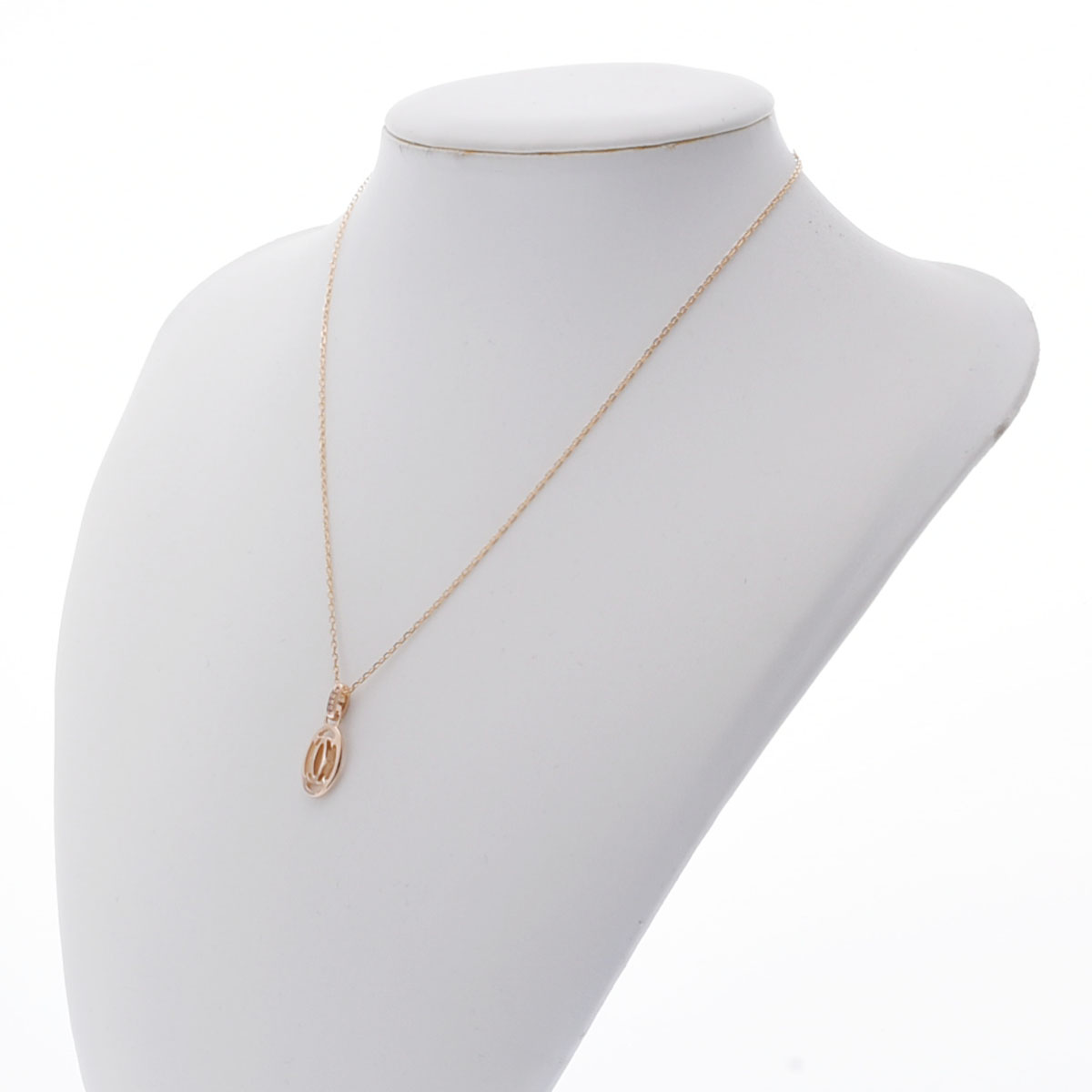 カルティエ ロゴドゥーブルC ネックレス ゴールド K18ピンク カルティエ ロゴドゥーブルC ネックレス ゴールド K18ピンク