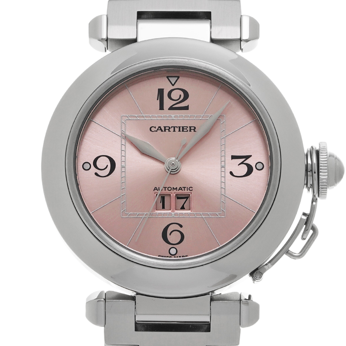 カルティエ パシャC ビッグデイト W31058M7 ピンク ユニセックス 時計