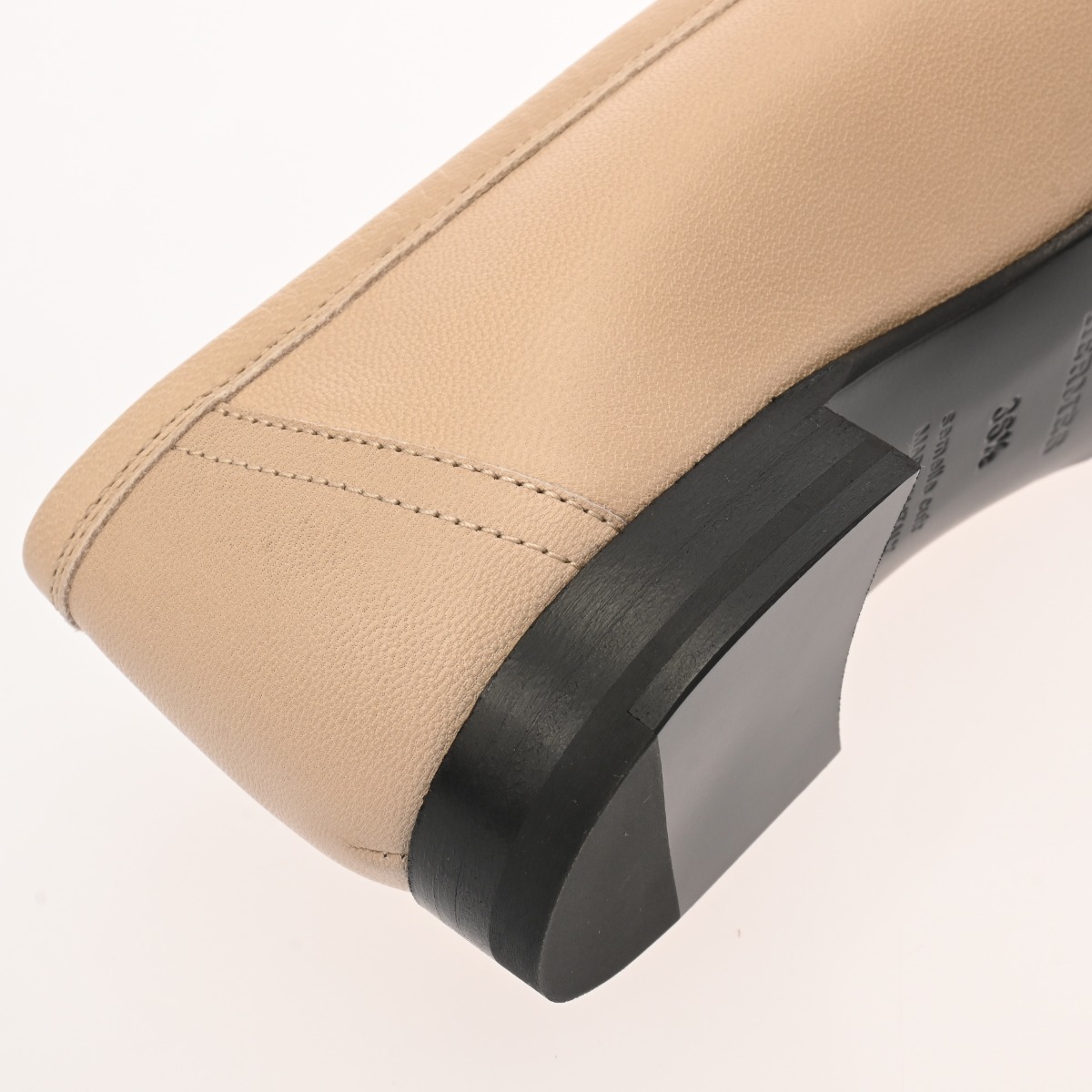 エルメス モカシン パリ 36.5(23.5cm) ベージュ/シルバー金具 カーフ