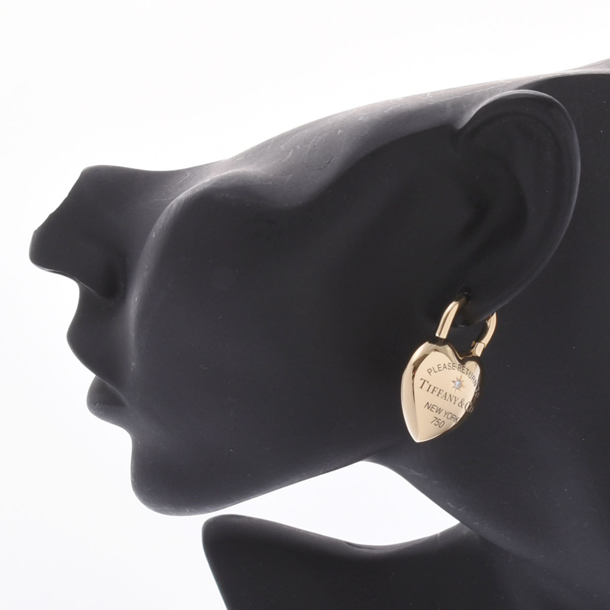 ティファニー リターントゥ フルハート ピアス ミディアム ゴールド