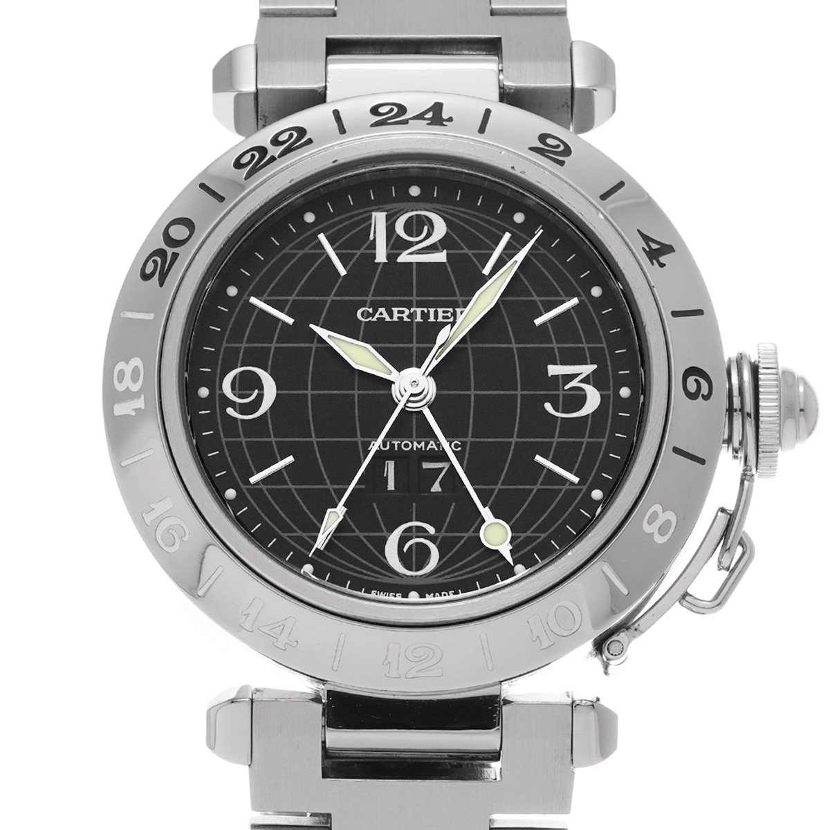 カルティエ パシャ C メリディアン W31049M7 ブラック メンズ 時計