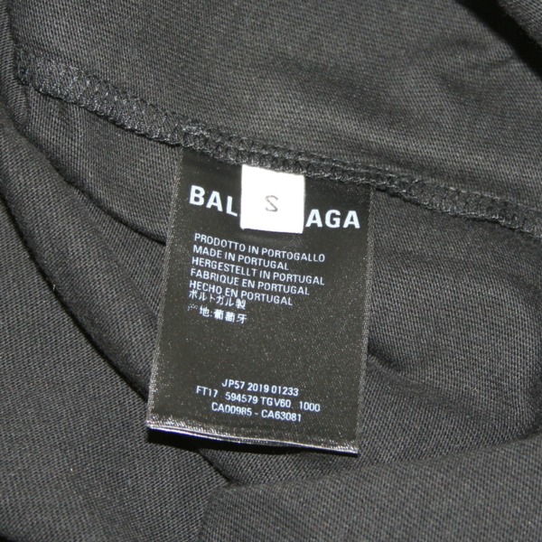 バレンシアガ / BALENCIAGA クルーネック Tシャツ コットン ブラック