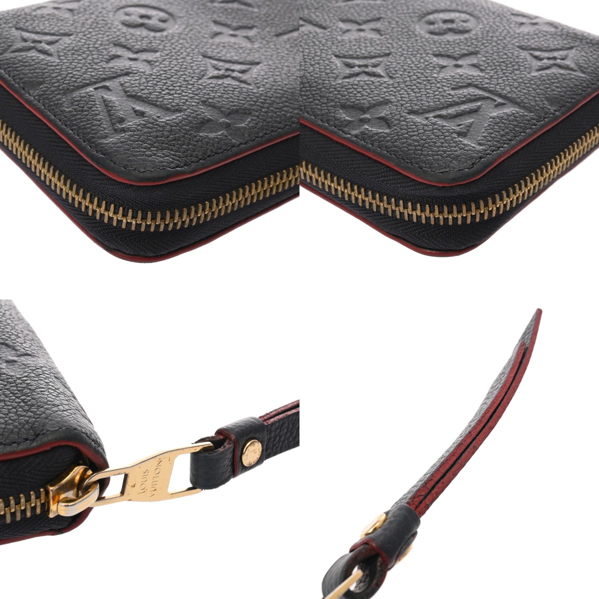 美品 ウォレット M62121 二つ折り財布 ルイヴィトン モノグラムアンプラント ジッピーウォレット