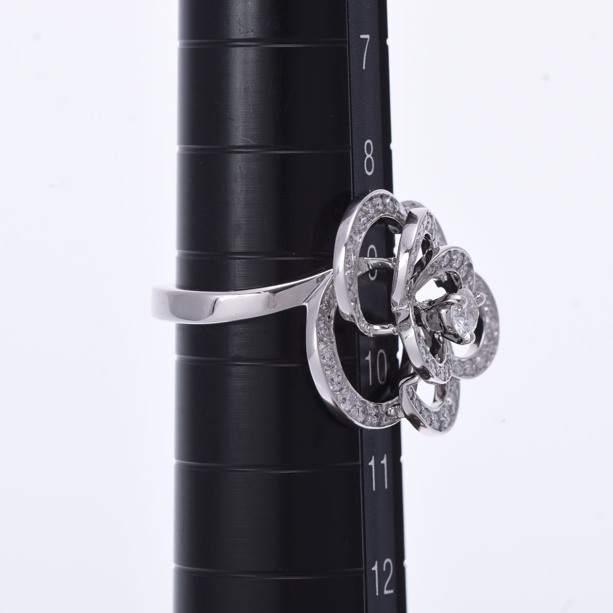 シャネル / CHANEL カメリアリング ダイヤ #50 シルバー K18ホワイトゴールド レディース ジュエリー 【中古】【jewelry】