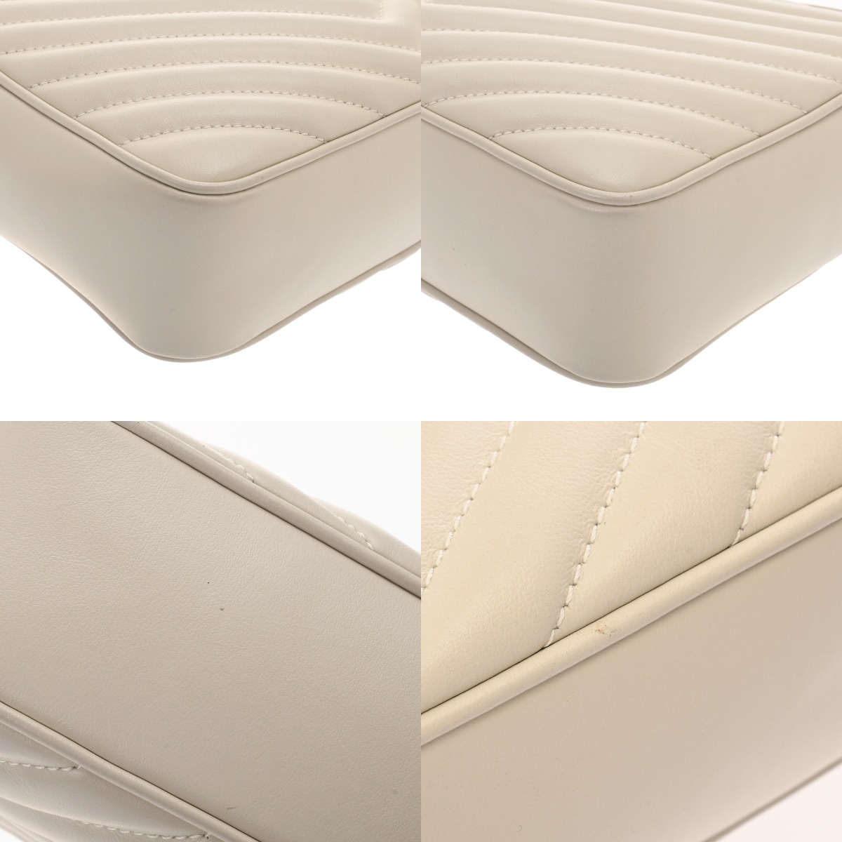 サンローラン ルー カメラバッグ ライトグレー ARS612544 レザー  