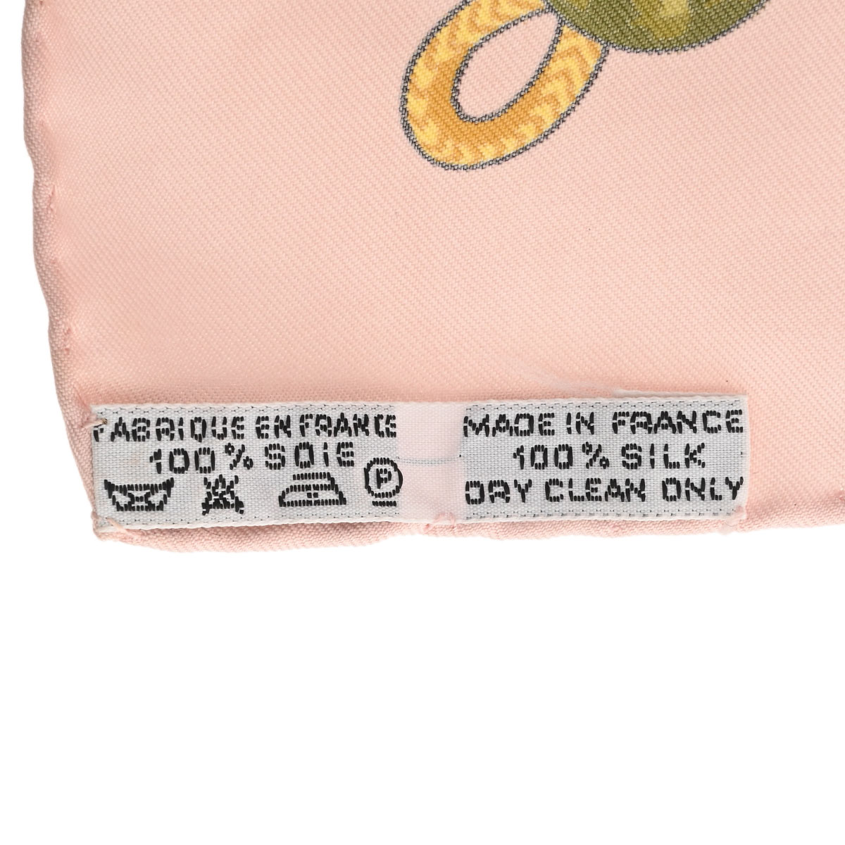 エルメス カレ 90 BRANDEBOURGS ピンク/ホワイト シルク100