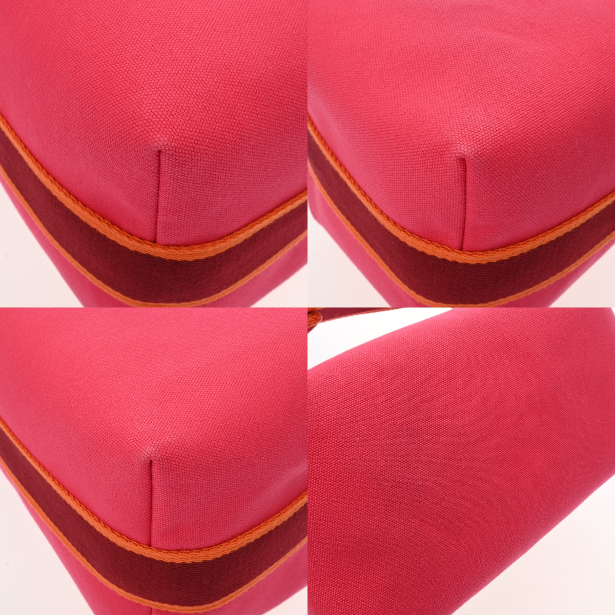 エルメス ブリッド ア ブラック GM ピンク コットン/ポリアミド