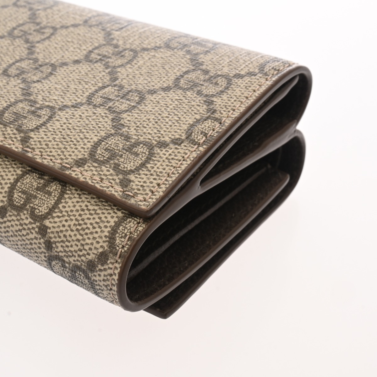 グッチ GG 三つ折りウォレット ベージュ/エボニー 769225 534563 GG