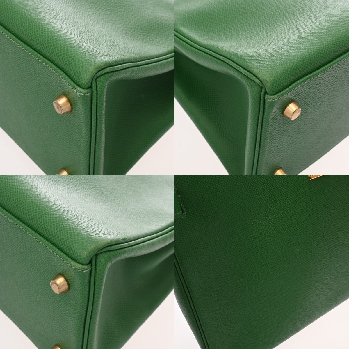 エルメス ケリー 32 内縫い 2WAY グリーン クシュベル ユニセックス