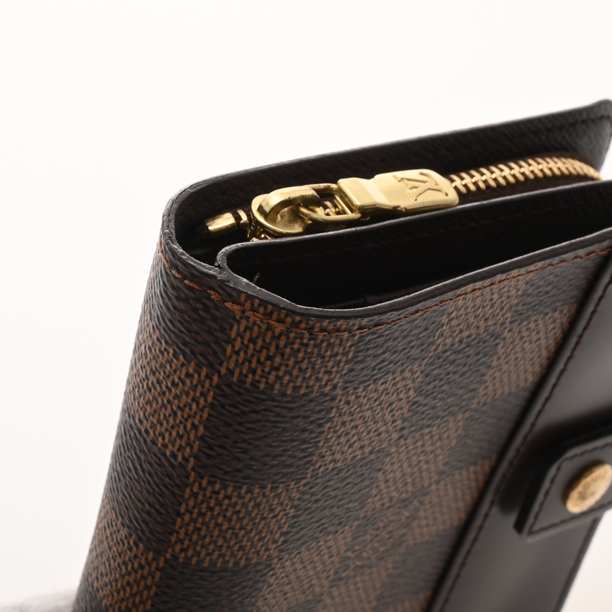 ルイ ヴィトン ダミエ コンパクトジップ ブラウン N61668 ダミエ